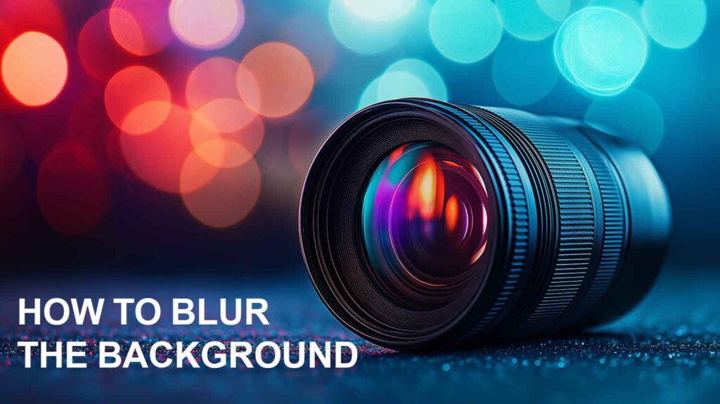 A camera with blur background on ground