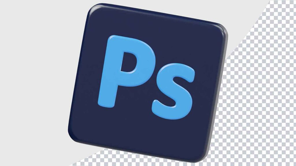 Photoshop logo with transparent and background