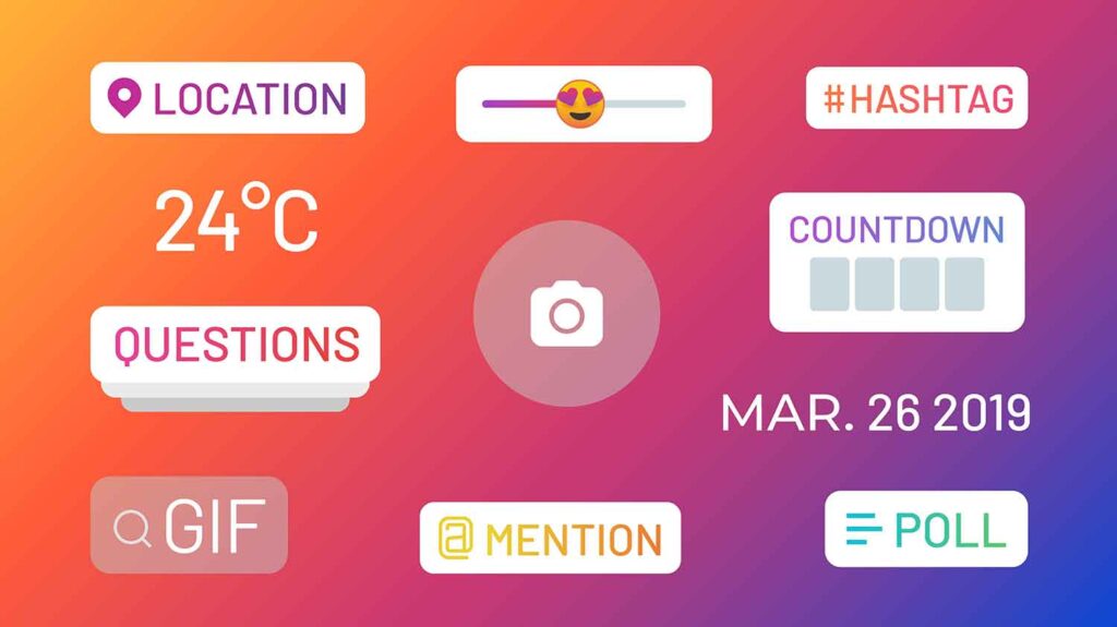all Instagram widgets to use for birthday Instagram stories