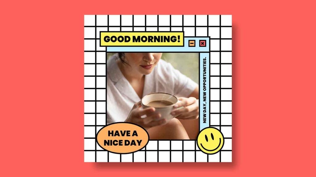 Good morning social media post