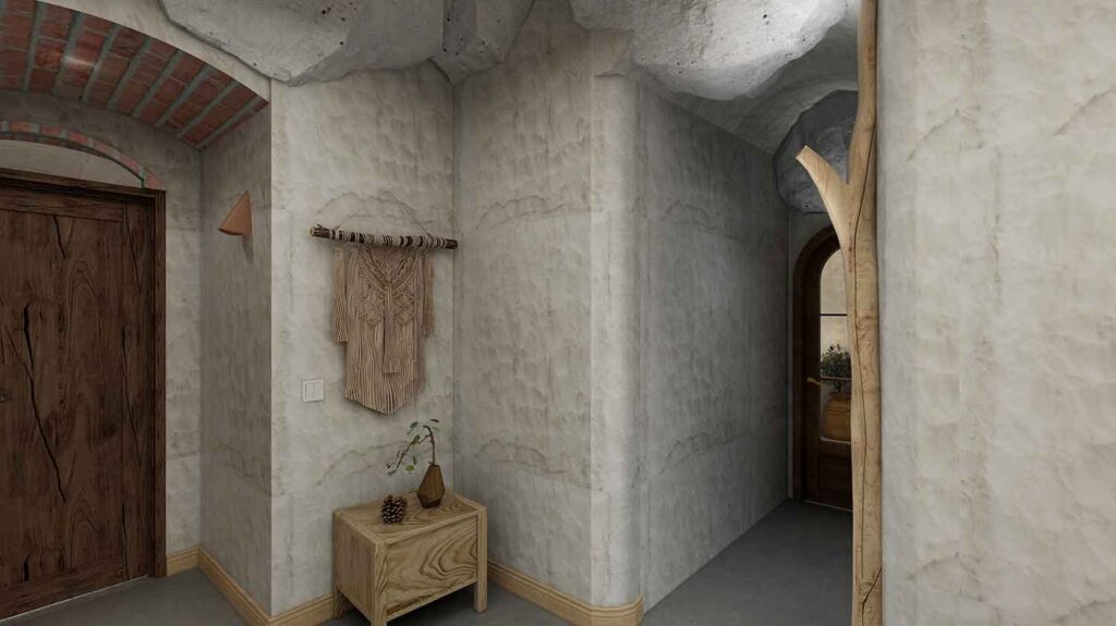 Stucco royal hall wall texture design
