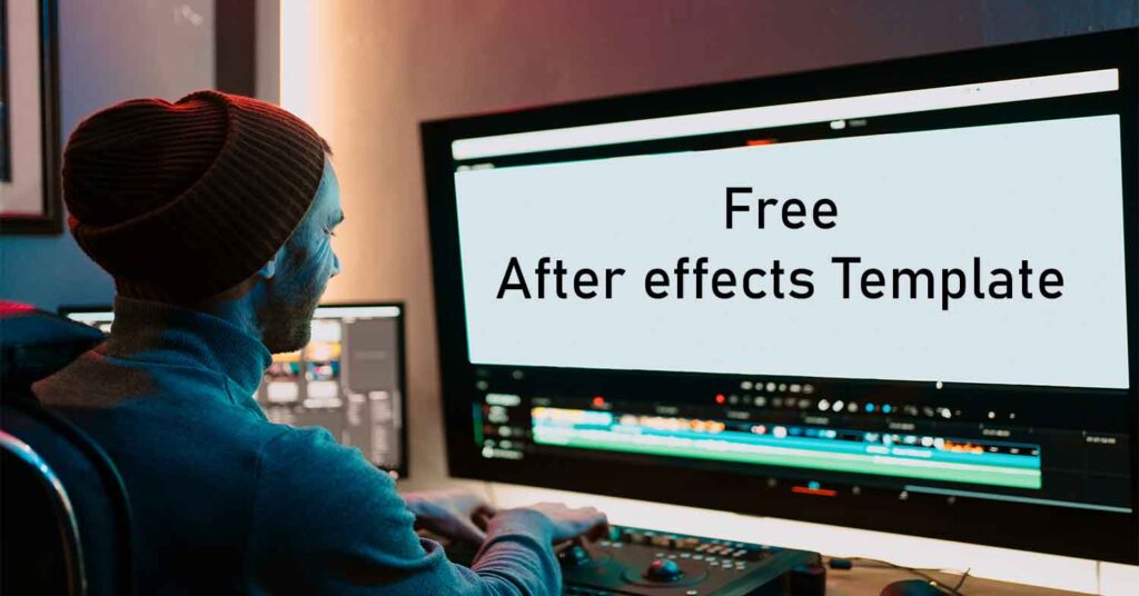 man editing videos on after effects