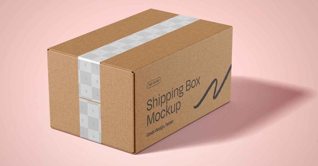 shipping box mockup