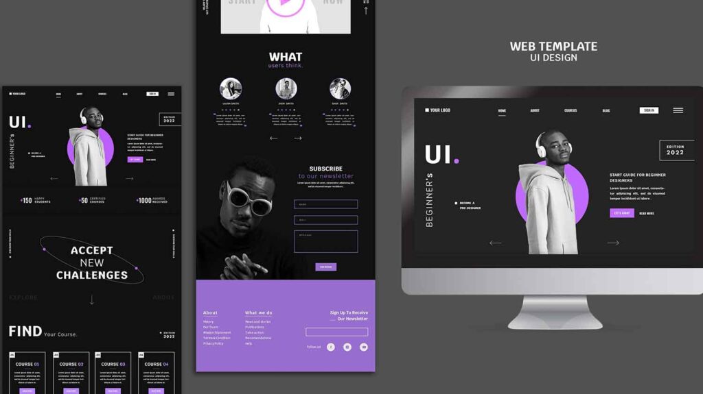 figma website template UI design
