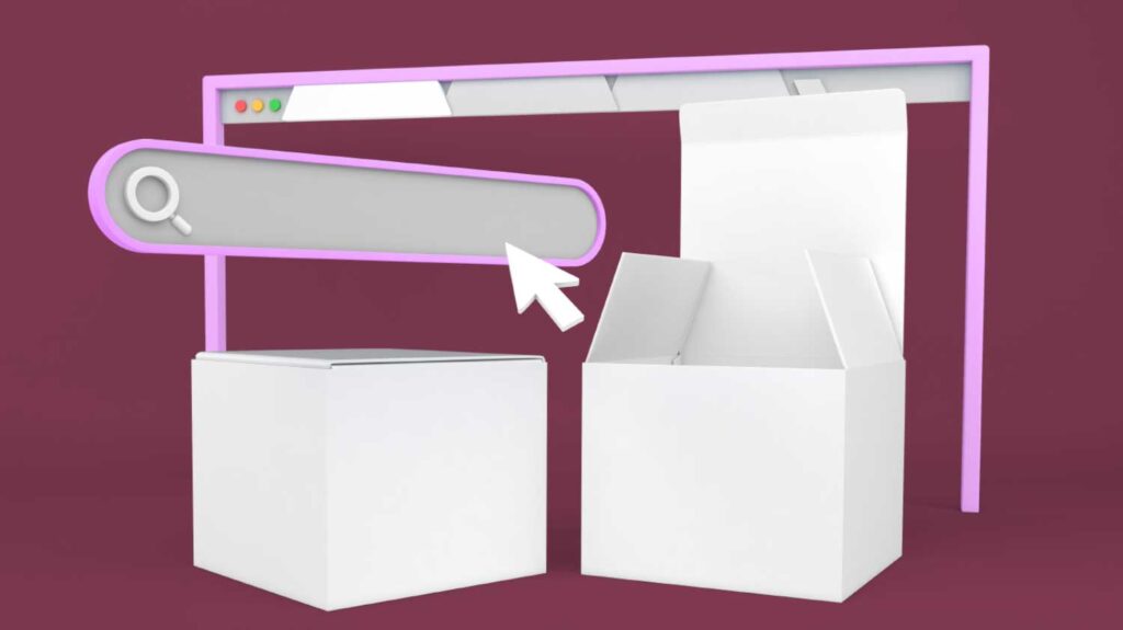 two box and a search bar mockup