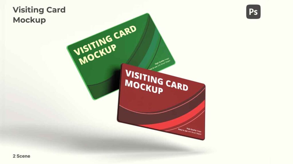 two visiting card mockup