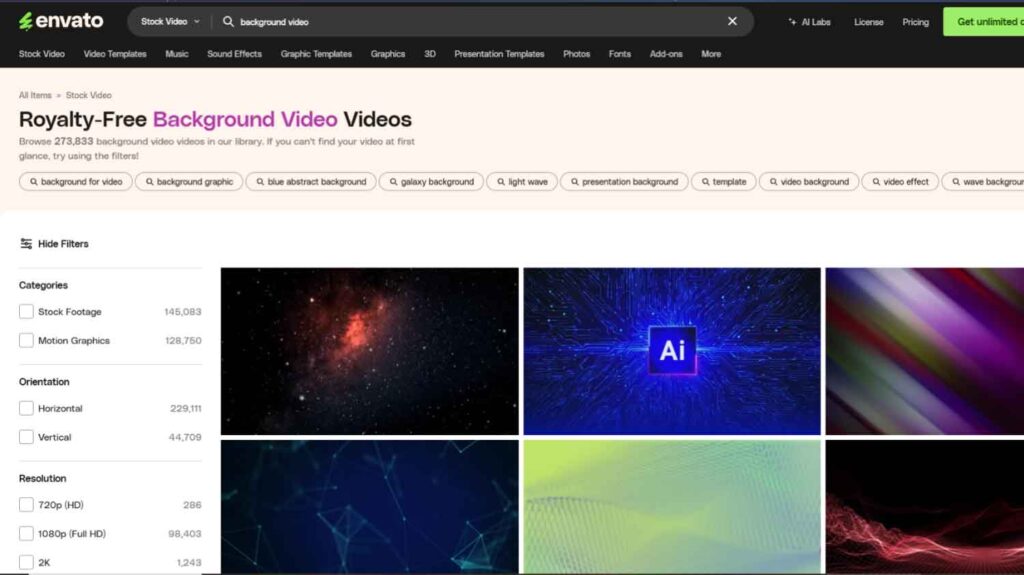 envato elements background video