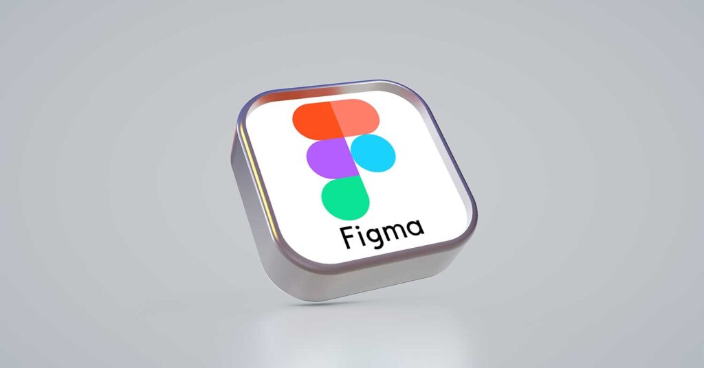 figma logo on a gray background