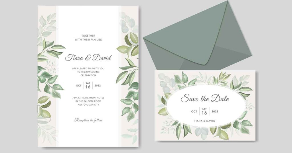 wedding invitation psd