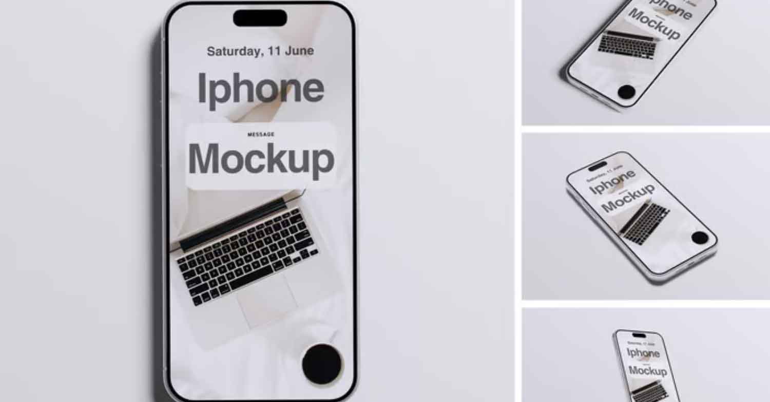 4 iphone mockups
