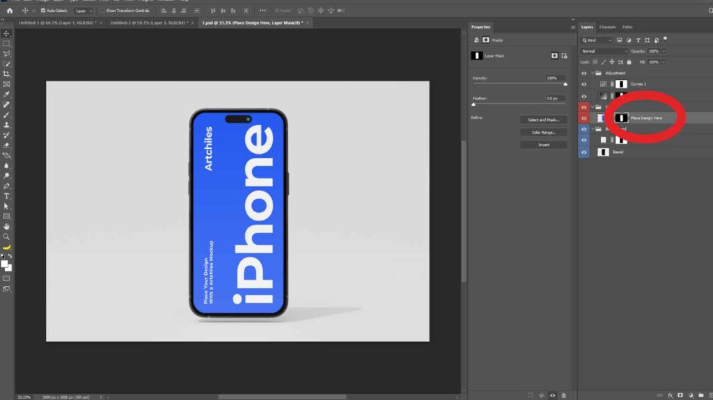 how to use iphone mockup psd
