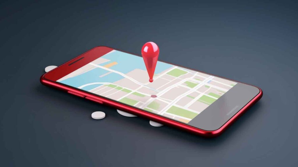 location 3d icon on phone