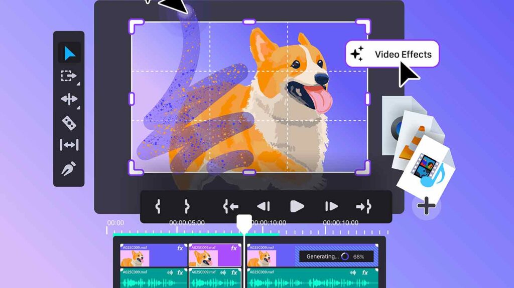 editing video template illustration