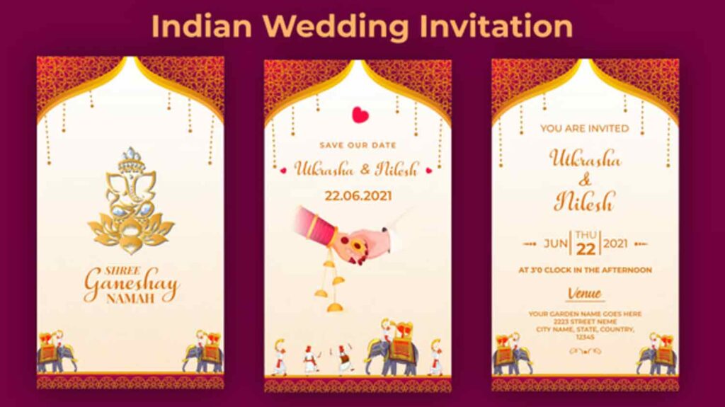 indian wedding invite template
