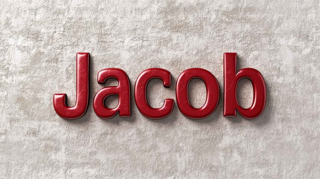 3d wall mockup written jacob