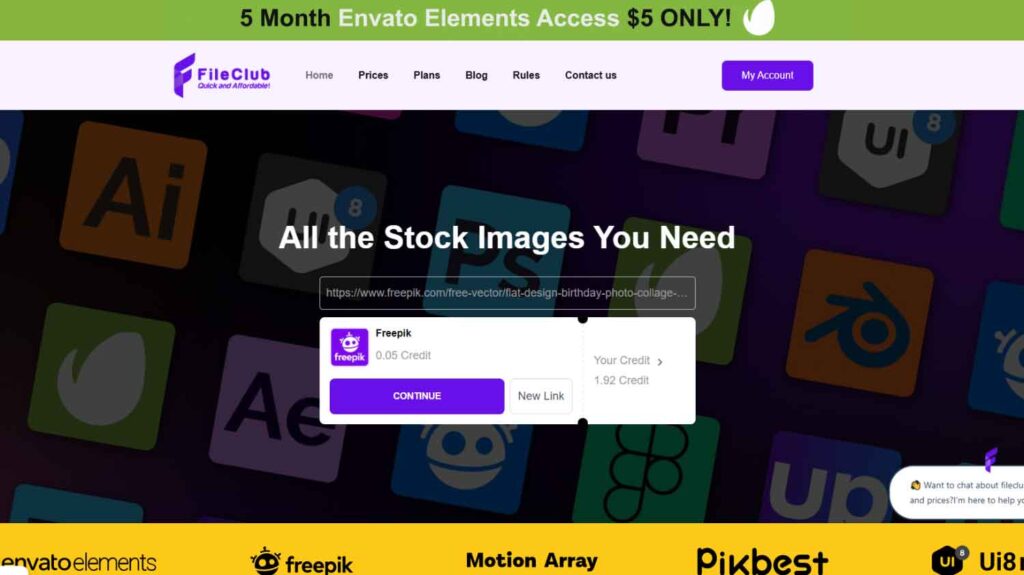 Fileclub home page