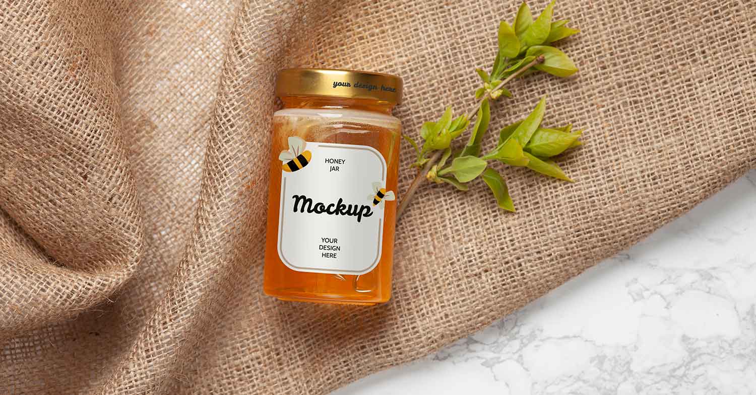honey jar mockup